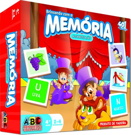 Jogo da memória alfabetização - Abc brinquedos Menor preço em Jogo da memória alfabetização - Abc brinquedos