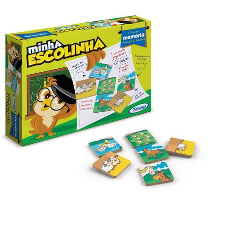 Jogo da Memória Animais e Filhotes Minha Escolinha Xalingo Menor preço em Jogo da Memória Animais e Filhotes Minha Escolinha Xalingo