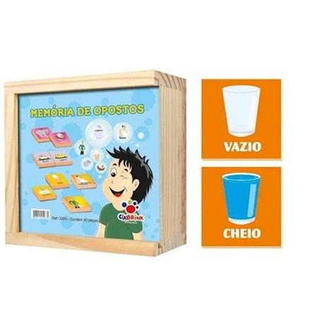 Jogo Da Memoria Educativo Opostos Ciabrink Menor preço em Jogo Da Memoria Educativo Opostos Ciabrink