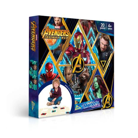 Jogo da Memória Grandão Os Vingadores Guerra Infinita Toyster Menor preço em Jogo da Memória Grandão Os Vingadores Guerra Infinita Toyster