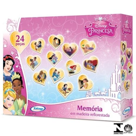 Menor preço em Jogo Da Memória Princesa Disney Com 24 Peças Em Madeira 1893.2 Xalingo