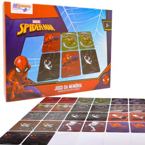 Jogo da Memória Spider-man Educativo 26 Cartas Marvel Menor preço em Jogo da Memória Spider-man Educativo 26 Cartas Marvel
