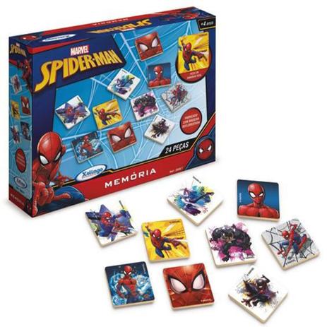Jogo da Memória Spider-Man Marvel 24 Peças Xalingo Menor preço em Jogo da Memória Spider-Man Marvel 24 Peças Xalingo