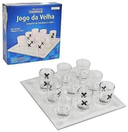 Jogo Da Velha Conjunto De Tabuleiro e Copos Western Menor preço em Jogo Da Velha Conjunto De Tabuleiro e Copos Western