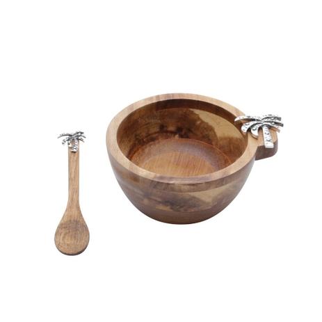 Jogo de 2 Pcs De Madeira Bowl E Colher Palmeira 10X5Cm - Bon gourmet Menor preço em Jogo de 2 Pcs De Madeira Bowl E Colher Palmeira 10X5Cm - Bon gourmet