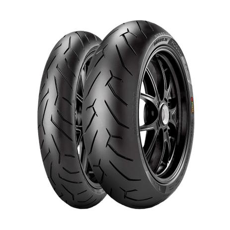 Jogo de 2 Pneus de Moto Pirelli Diablo Rosso II 110/70R17 54H + 140/70R17 66H TL Menor preço em Jogo de 2 Pneus de Moto Pirelli Diablo Rosso II 110/70R17 54H + 140/70R17 66H TL