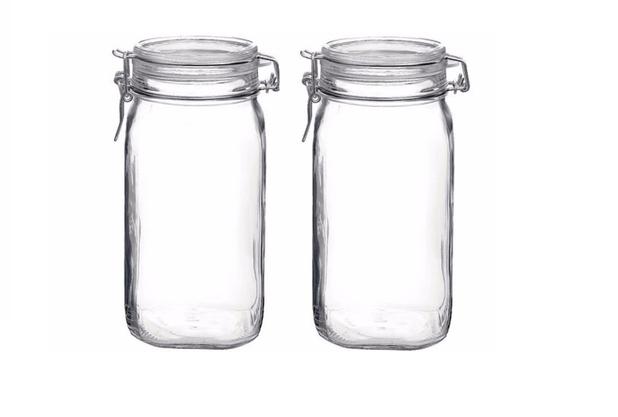 Jogo De 2 Potes Para Mantimentos De Vidro Hermético Com Tampa 1,5 L Fido Bormioli - Bormiolli Menor preço em Jogo De 2 Potes Para Mantimentos De Vidro Hermético Com Tampa 1,5 L Fido Bormioli - Bormiolli