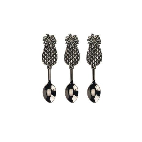 Jogo de 3 colheres em inox Abacaxi 13cm - 23444 - Fracalanza Menor preço em Jogo de 3 colheres em inox Abacaxi 13cm - 23444 - Fracalanza