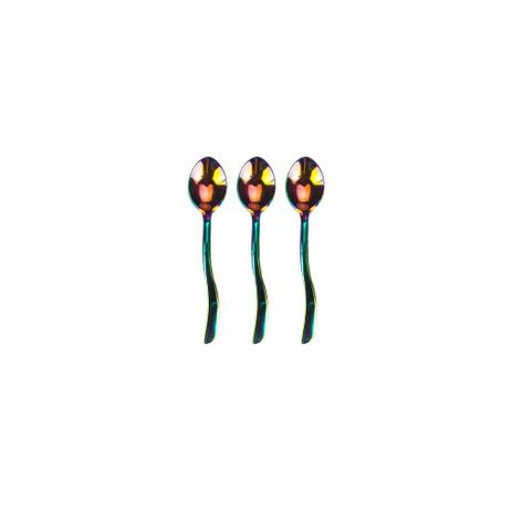 Jogo de 3 colheres em inox Swipe 14cm furta-cor - 23295 - Fracalanza Menor preço em Jogo de 3 colheres em inox Swipe 14cm furta-cor - 23295 - Fracalanza