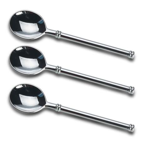 Jogo de 3 colheres para chá cromado com caixa 11Cm - 21737 - Fracalanza Menor preço em Jogo de 3 colheres para chá cromado com caixa 11Cm - 21737 - Fracalanza