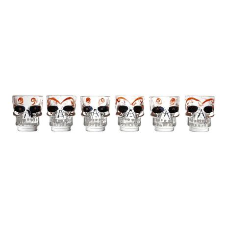 Jogo de 6 Copos De Vidro P/Shot Caveira 50Ml - Bon gourmet Menor preço em Jogo de 6 Copos De Vidro P/Shot Caveira 50Ml - Bon gourmet