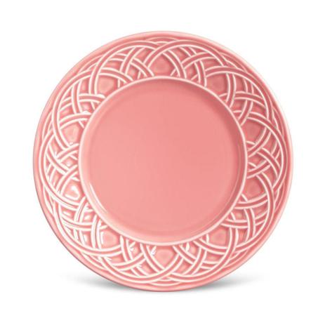 Jogo de 6 Pratos de Sobremesa Cestino Rosa - Porto brasil Menor preço em Jogo de 6 Pratos de Sobremesa Cestino Rosa - Porto brasil