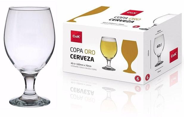 Jogo de 6 Taças Copa Oro Cerveja - Cok Menor preço em Jogo de 6 Taças Copa Oro Cerveja - Cok