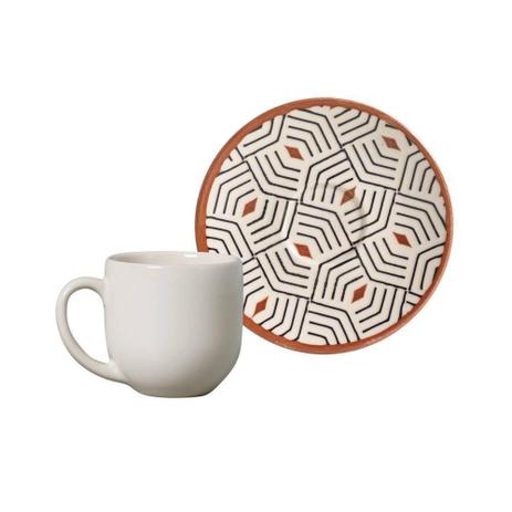 Jogo de 6 Xícaras de Café com Pires 112ml - Coup Geometria - Porto brasil Menor preço em Jogo de 6 Xícaras de Café com Pires 112ml - Coup Geometria - Porto brasil