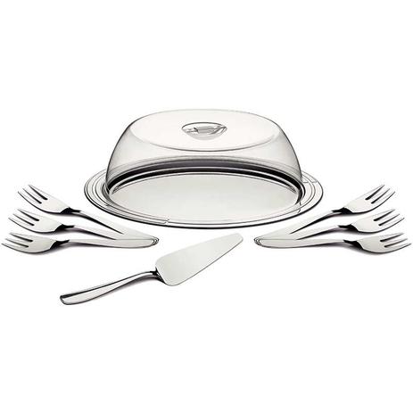 Jogo de Aço Inox p/ Torta 9 peças Ciclo - Tramontina Menor preço em Jogo de Aço Inox p/ Torta 9 peças Ciclo - Tramontina