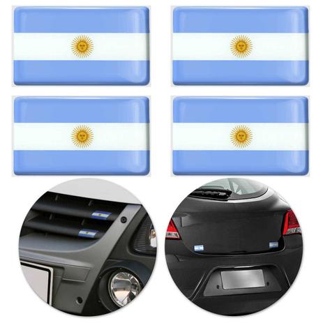 Jogo de Adesivo Resinado Poliéster Bandeira da Argentina 4,5cm Aplicação em Verso Autocolante - Emblemax Menor preço em Jogo de Adesivo Resinado Poliéster Bandeira da Argentina 4,5cm Aplicação em Verso Autocolante - Emblemax
