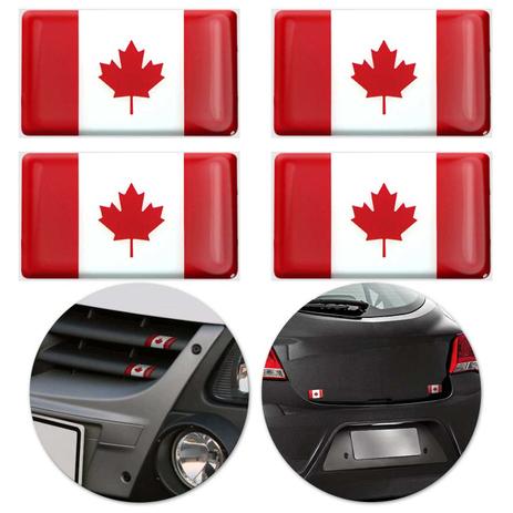 Jogo de Adesivo Resinado Poliéster Bandeira do Canadá 4,5cm Aplicação em Verso Autocolante - Emblemax Menor preço em Jogo de Adesivo Resinado Poliéster Bandeira do Canadá 4,5cm Aplicação em Verso Autocolante - Emblemax