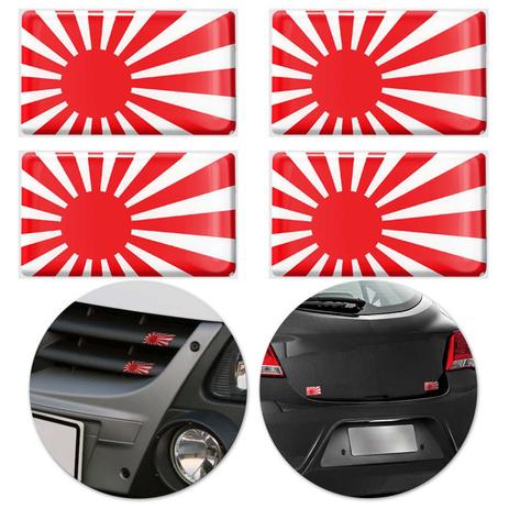 Jogo de Adesivo Resinado Poliéster Bandeira do Japão 4,5cm Aplicação em Verso Autocolante - Emblemax Menor preço em Jogo de Adesivo Resinado Poliéster Bandeira do Japão 4,5cm Aplicação em Verso Autocolante - Emblemax