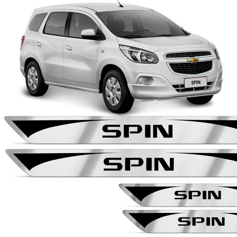 Jogo de Adesivos Soleiras Resinados GM Spin 2012 a 2018 com Grafia Escovado Excelente Fixação - Resitank Menor preço em Jogo de Adesivos Soleiras Resinados GM Spin 2012 a 2018 com Grafia Escovado Excelente Fixação - Resitank