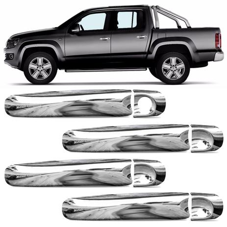 Jogo de Apliques Cromados Capa Maçaneta VW Amarok CD 2010 a 2019 Fácil Aplicação com Dupla Face - Shekparts Menor preço em Jogo de Apliques Cromados Capa Maçaneta VW Amarok CD 2010 a 2019 Fácil Aplicação com Dupla Face - Shekparts