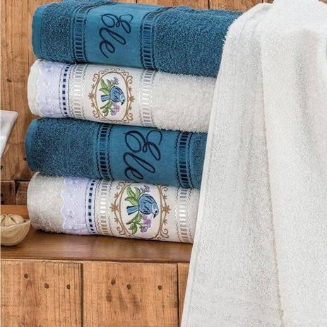 Jogo de Banho Coleção Ponto Russo 05 peças 100 Algodão - Azul - Benxovais é boa?