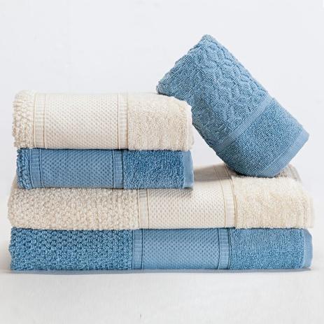 Jogo de Banho Dual Top Azul 380 g/m² 100 Algodão 05 Peças - Dourados enxovais é boa?