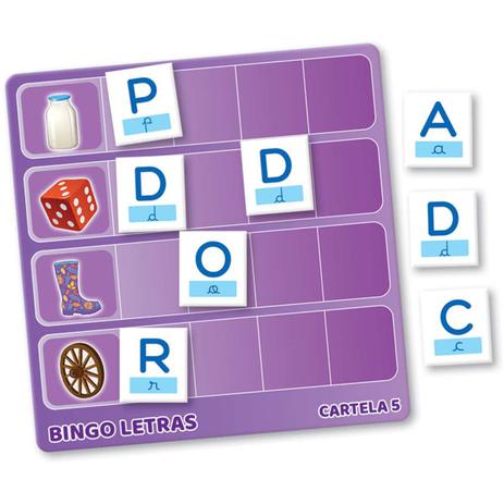 Jogo de Bingo Bingo Letras 5 a 8 ANOS - Grow Menor preço em Jogo de Bingo Bingo Letras 5 a 8 ANOS - Grow