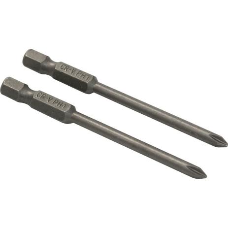 Jogo de Bits/Ponteiras Phillips com Encaixe Sextavado 1/4” Nº 1X75mm Cartela com 2 Peças - Vonder Menor preço em Jogo de Bits/Ponteiras Phillips com Encaixe Sextavado 1/4” Nº 1X75mm Cartela com 2 Peças - Vonder