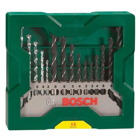 Jogo de Brocas Bosch X-Line Para Madeira, Metal e Concreto 15 peças Menor preço em Jogo de Brocas Bosch X-Line Para Madeira, Metal e Concreto 15 peças