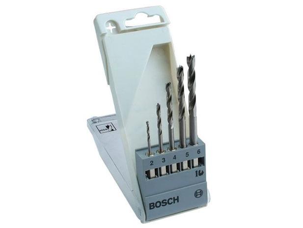 Jogo de Brocas para Madeira Bosch 5 Peças - de 2 à 6MM 2608595525 Menor preço em Jogo de Brocas para Madeira Bosch 5 Peças - de 2 à 6MM 2608595525