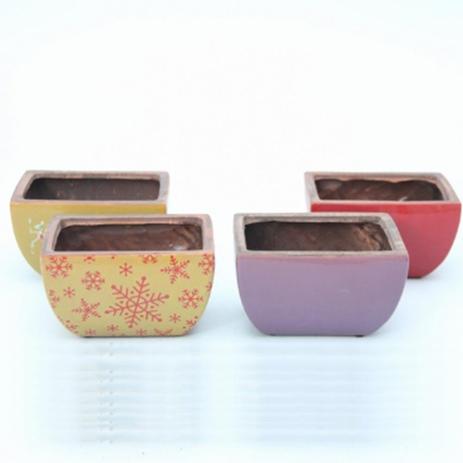 Jogo de Cachepot em Cerâmica Colorido 4 unidades Modelo 06 - Prime home decor Menor preço em Jogo de Cachepot em Cerâmica Colorido 4 unidades Modelo 06 - Prime home decor