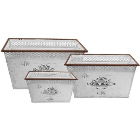 Jogo de Cachepot Maison Blanche V - 3 Peças - Vya store Menor preço em Jogo de Cachepot Maison Blanche V - 3 Peças - Vya store