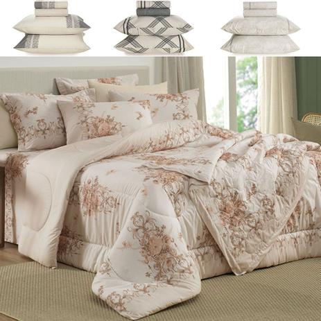 Jogo de Cama 4 Peças Casal Com Elástico 150 Fios 100% Algodão Estampado Karsten - Emcompre é ruim? Jogo de Cama 4 Peças Casal Com Elástico 150 Fios 100% Algodão Estampado Karsten - Emcompre é boa?