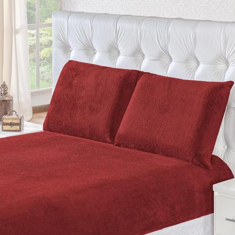 Jogo de Cama Biasoft Vinho Casal Padrão Manta Microfibra 03 Peças - Dourados enxovais é boa?