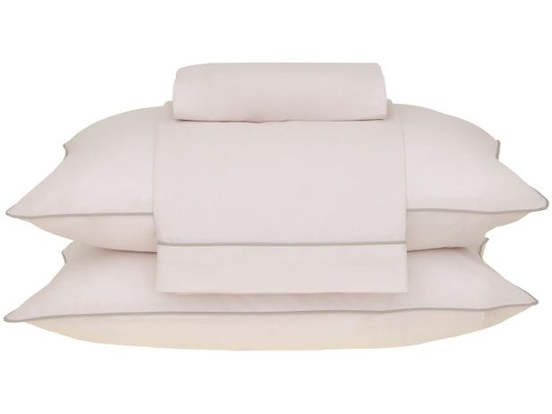 Jogo de Cama Casal Buddemeyer 100% Algodão - 180 Fios Basic Percalle Bege 4 Peças Menor preço em Jogo de Cama Casal Buddemeyer 100% Algodão - 180 Fios Basic Percalle Bege 4 Peças