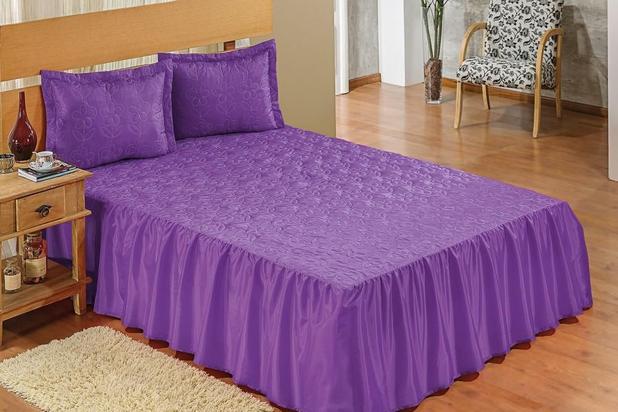 Jogo de Cama Casal Julia 5 Peças Roxo - Mellindre é ruim? Jogo de Cama Casal Julia 5 Peças Roxo - Mellindre é boa?