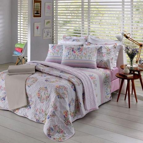 Jogo de Cama Queen Bloom 4 peças - 150 Fios - 100 Algodão - Prata - Santista é boa?