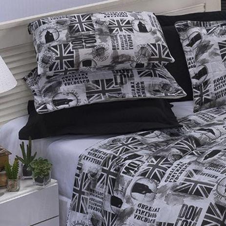 Jogo de cama queen preto e branco Clearance