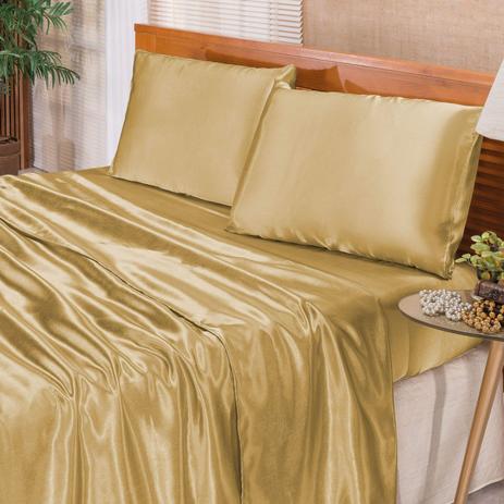 Jogo de Cama Queen Romantic Algodão 4 Peças Bia Enxovais Dourado Menor preço em Jogo de Cama Queen Romantic Algodão 4 Peças Bia Enxovais Dourado