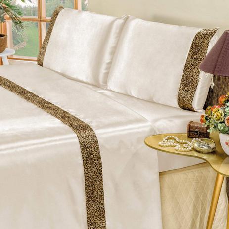 Jogo de Cama Queen Safari 4 Peças Cetim Algodão Bia Enxovais Palha Menor preço em Jogo de Cama Queen Safari 4 Peças Cetim Algodão Bia Enxovais Palha
