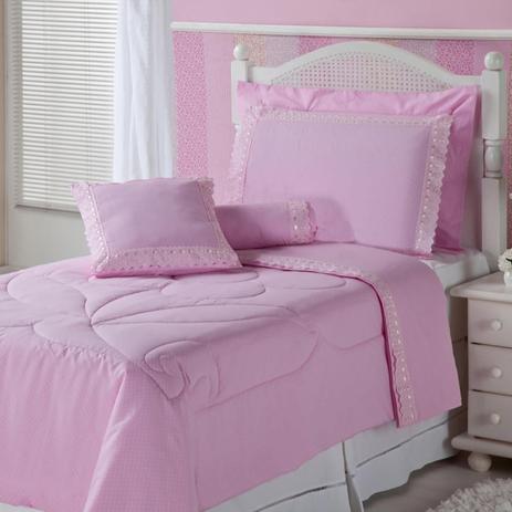 Jogo De Cama Solteiro 7 Peças My Princess 200 Fios Pink Plumasul Menor preço em Jogo De Cama Solteiro 7 Peças My Princess 200 Fios Pink Plumasul