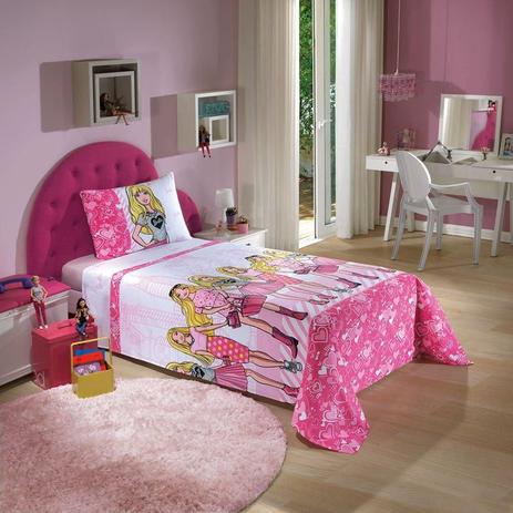 Jogo de Cama Solteiro Barbie 3 peças - 100 Algodão - Dohler Menor preço em Jogo de Cama Solteiro Barbie 3 peças - 100 Algodão - Dohler
