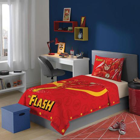 Jogo de Cama Solteiro Liga da Justiça The Flash 2 peças Vermelha - Lepper Menor preço em Jogo de Cama Solteiro Liga da Justiça The Flash 2 peças Vermelha - Lepper