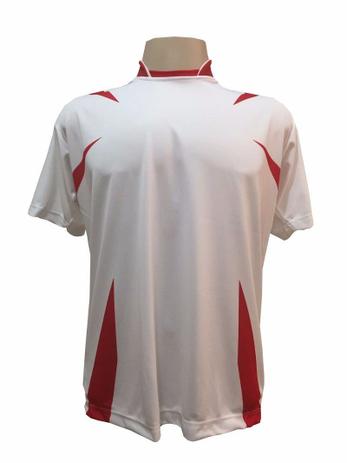 Jogo de Camisa com 14 unidades modelo Palermo Branco/Vermelho + 1 Camisa de Goleiro - Play fair Menor preço em Jogo de Camisa com 14 unidades modelo Palermo Branco/Vermelho + 1 Camisa de Goleiro - Play fair