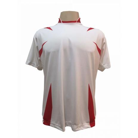 Jogo de Camisa com 14 unidades modelo Palermo Branco/Vermelho + Brindes - Play fair Menor preço em Jogo de Camisa com 14 unidades modelo Palermo Branco/Vermelho + Brindes - Play fair