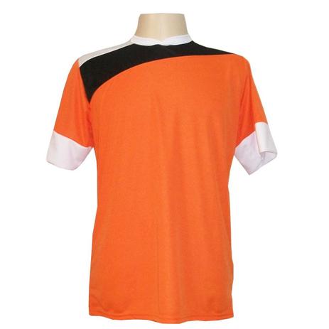 Jogo de Camisa com 14 unidades modelo Sporting Laranja/Preto/Branco + Brindes - Gazza Menor preço em Jogo de Camisa com 14 unidades modelo Sporting Laranja/Preto/Branco + Brindes - Gazza