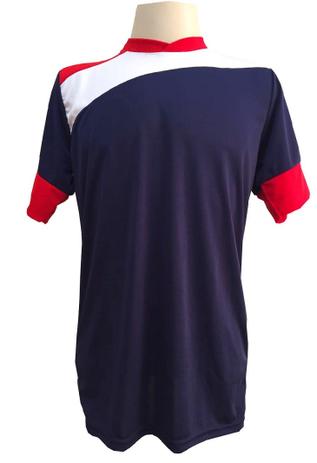 Jogo de Camisa com 14 unidades modelo Sporting Marinho/Vermelho/Branco + Brindes - Gazza Menor preço em Jogo de Camisa com 14 unidades modelo Sporting Marinho/Vermelho/Branco + Brindes - Gazza