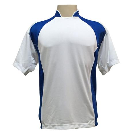 Jogo de Camisa com 14 unidades modelo Suécia Branco/Royal + 1 Goleiro + Brindes - Play fair Menor preço em Jogo de Camisa com 14 unidades modelo Suécia Branco/Royal + 1 Goleiro + Brindes - Play fair