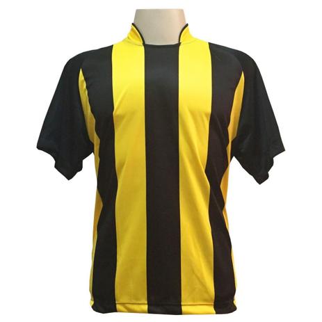 Jogo de Camisa com 18 unidades modelo Milan Preto/Amarelo + Brindes - Play fair Menor preço em Jogo de Camisa com 18 unidades modelo Milan Preto/Amarelo + Brindes - Play fair