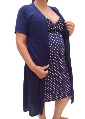 Jogo de Camisola com Robe Gestante e Maternidade 026MH - Linda Gestante Menor preço em Jogo de Camisola com Robe Gestante e Maternidade 026MH - Linda Gestante